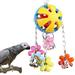 Cyinyin Pet Supplies Parrot Cage Bird Toys for Parakeet Parrot Toys Colorful Bird Chewing Toys Swing Toy Hanging Toy Bird Cage Toys or Small Parakeets Parrots Love Birds Finches Pet Accessories