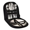 Camping Set with Case Camping Mess Kit Travel Silverware Set Camping Utensils for Eating Portable Cutlery Set