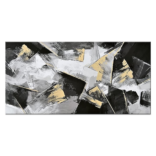 Handgefertigtes Ölgemälde auf Leinwand, Wandkunst, Dekoration, modern, schlicht, abstrakt, für Heimdekoration, gerolltes, rahmenloses, ungedehntes Gemälde Image