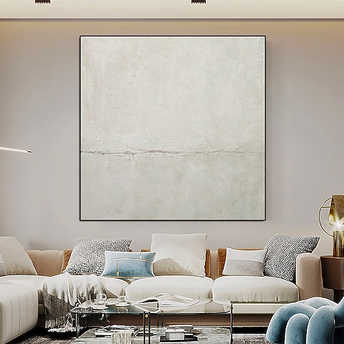 Handgefertigtes Ölgemälde auf Leinwand, Wandkunst, Dekoration, modernes abstraktes Gemälde im nordischen Wabi-Sabi-Stil, minimalistisches Kunstwerk, Gemälde für Wohnzimmer, Heimdekoration Image