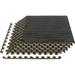 Stalwart EVA Foam Floor Tiles 6-Pack - 24 SQFT Woodgrain Puzzle Mats Black