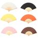 NUOLUX Fan Paper Folding Fans Folded Hand Decor Woman Decoration Home Hanging Taichi Chinese Heldblanko Wall Silk Gift Guest