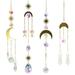 mnjin set chimes pendants wind garden outdoor 4-piece chimes of wind decoration decoration rainbow indoor decoration & hangs multicolor