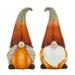 Home Seasonal Decorative Pumpkin Gnome (Set Of 2) 11.5 H Terra Cotta