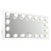 Impressions Vanity Starlight Wide Hollywood Lighted Vanity Mirror 18 LED Bulbs Wall-Mounted (White)