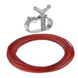 Swimming Pool Cover Cable Winch Kit Pool Cover Cable and Winch - 98Ft Heavy-Duty Pool Cover Cable and Ratchet Kit for Securing Above Ground Swimming Pool Winter Covers