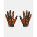 Under Armour Men s Standard F8 Novelty Football Gloves (310) Baroque Green / / Blaze Orange Large