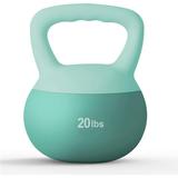 Soges Soft Kettlebells Iron Sand Filled Weights Strength Training Kettlebells Shock-Proof Weights and Wide-Grip Handle Fitness Soft Kettlebells for Women Men Home Gym Kettlebells Green 20LBS