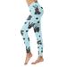 MITCOWBOYS Crz Yoga Leggings Easter Day for Rabbit Print High Waist Yoga Pants for Women s Leggings Tights Compression Yoga Running Fitness High Waist Leggings Women s Pants Light Blue M