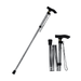 Folding Trekking four-section Pole Adjustable Hiking Walking Sticks Aluminum Alloy Telescopic Cane -Silver