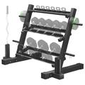 Dumbbell Rack- Adjustable 3 Tier Weight Rack for Home Gym Suitable for Storage of Dumbbell Weight Plates Kettlebell Barbell Plate Barbell Bar