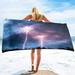 Oversized Beach Towel Lighting Print Extra Large Big Pool Swim Travel Soft Towel Blanket Camping Cruise Lounge Chair Cover Gift