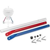 Studio Grill Parts Leg Kit - Weber Grill Part 65130 Replacement for BBQ Kettle Grill 22 Inch Weber Charcoal Grill with 19.5 Front Leg - Red/White/Blue