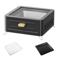 Charcoal Grill BBQ Grill Folding Portable Smoker Grill Barbecue Grill Desk Tabletop Outdoor Grill for Camping Picnics