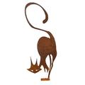 Backyards Metal Cat Fence Topper Decor Metal Cat Silhouette Metal Fence Art Decor Garden Statues Cat Garden Stakes For Yard Garden Lawn Outdoor Decorations Multicolor Outdoor Yard Decorations