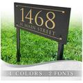 LAWN MOUNTED Stone Address Plaque With Engraved Numbers. Address Sign Made from solid real stone.
