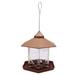 Bird Feeders for Outdoors Hanging Bird Feeder Squirrel Proof for Outdoor Wild Bird Seed Outside Garden Yard Decoration Easy Clean and Fill Adjustable Feeder with Roof