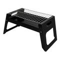1pc Portable Barbecue Charcoal Grill Stainless Steel BBQ Rack Folding Barbecue Grill Simple Outdoor Barbecue Rack (Black)