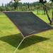 JeashCHAT 6.56 x6.56 Sun Shade Sails Canopy Curved Commercial Outdoor Shade Cover Sand Heavy Duty Permeable Backyard Shade Cloth for Patio Garden Sandbox Swimming Pool (Black)