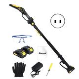 Mairbeon 2-in-1 Cordless Pole Saw & Mini Chainsaw Brushless Electric Chain Saw with 2 x 2.0Ah Battery 4.9-7.5ft Adjustable Pole Saw for Tree Pruning
