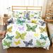 Butterfly Bedding Set Butterfly Duvet Cover Set Twin Full Queen King Size Blue Purple Butterflies Printed Comforter Cover Set for Girls Kids Teens 1 Quilt Cover 2 Pillowcases 3 Piece