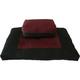 Zabuton Zafu Set Yoga Meditation Seat Cushions Kneeling Sitting Supporting Exercise Pratice Zabuton & Zafu Cushions. (Burgundy)