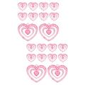 Heart Wind Chime Pendant 20 Pcs Jewelry Making Supplies Jewlery Heart-shaped Pink Plastic