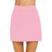 Pink Casual Dresses Womens Casual Solid Tennis Skirt Yoga Sport Active Skirt Shorts Skirt Summer Dresses for Women 2024