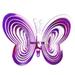 New Hanging Ornament Garden Wind Chime Wind Catcher Rotating Butterfly Reflective Butterfly Wind Spinner PURPLE