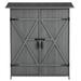 HestiNysus Outdoor Storage Shed with Lockable Door Wooden Tool Storage Shed w/Detachable Shelves & Pitch Roof Gray