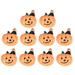 Ornament Rhinestone Jewelry 10 Pcs Halloween Deccor Decor Resin Pumpkin Candle Bead