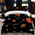 3D Sports Fire Basketball Bedding Set for Teen Boys Duvet Cover Sets with Pillowcases Twin Full Queen King Size 3PCS 1 Duvet Cover+2 Pillow shams