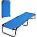 Folding Camping Cot Heavy Duty Collapsible Foldable Camping Bed for Adults Kids with Non-Slip Foot Pad Indoor Outdoor Portable Sleeping Cot for Hiking Camping Fishing (Blue)