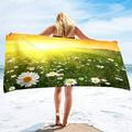 Oversized Beach Towel Flower Extra Large Pool Swim Travel Soft Towel Blanket for Adult Camping Cruise Lounge Chair Cover Gift