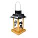 Solar LED Light Bird Feeder Hanging Plastic Bird Feeder Solar Bird Feeders with LED Lights for Yard Patio Garden Balcony Decoration