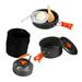 Outdoor Picnic Pot Set Bag Cooking Equipment Travel Suite Lightweight Plastic Aluminum Camping Gear Accessories