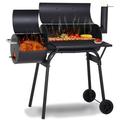 Charcoal Grills Outdoor Barbecue Grill Offset Smoker Portable BBQ Grill with Wheels for Backyard Camping Picnics