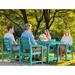 SERWALL Outdoor Patio Dining Table Patio Furniture Turquoise (No Chairs)