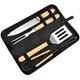 Barbecue Utensils Stainless Steel Barbecue Tool Set Barbecue Accessories Barbecue Tool Kit with Wooden Handle and Carrying Case Gift for Men 4 pcs