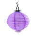 10 Inches Waterproof Outdoor LED Solar Lantern Foldable Hanging Solar Lamp Decorative Lantern for Home Garden Festival (Purple)