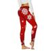 Women s Casual Pants Snowflake Plaid Gift Box Printing High Waist Compression Butt Lift Fitness Leggings Classic Wide Leg Dress Yoga Business Trouser Casual Fashion Office Long Regular Slacks