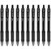 Zebra Sarasa Retractable Gel Ink Rollerball - Fast Drying - 0.7mm - Black - Pack of 10