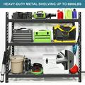 Huloretions 3-Tier Heavy-Duty Adjustable Shelf Storage Unit With 6000-lb Capacity 72 Garage Storage Shelves Adjustable Metal Shelves for Storage Steel Utility Layer Shelf Organizer