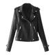 Leather Jacket for Women Fashion Leather Motorcycle Jacket Women Faux Leather Casual Cropped Jacket Moto Biker Coat