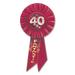 Beistle Biestle 3 1/4 x 6 1/2 40 and Fantastic Rosette Red 3/Pack RS049