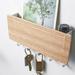 PUHUIYING Wall Mounted Key Rack Non Perforated Solid Wood Iron Rack Sundries Storage Rack