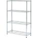 ALESW843614SR 36 In. W X 14 In. D X 54 In. H Four-Shelf Residential Wire Shelving - Silver