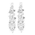 Exaggerated Diamond Earrings Stud Dangle Rhinestone Chandelier White Bride Miss
