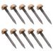 10 Pcs Antique Brass Door Nails Round Head Decor Tapping Decorative Tacks Upholstery