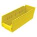 ZoroSelect Shelf Storage Bin Yellow Plastic 11 5/8 in L x 4 1/8 in W x 4 in H 10 lb Load Capacity